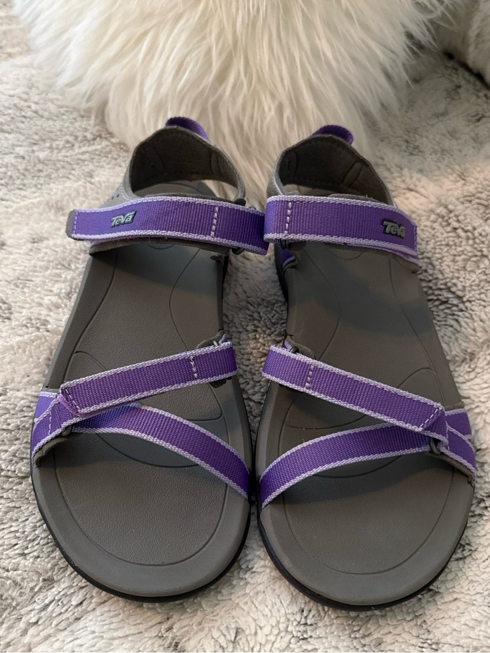 Teva Verra Women’s Purple and Gray Strappy Outdoor Sandals EUC size 6